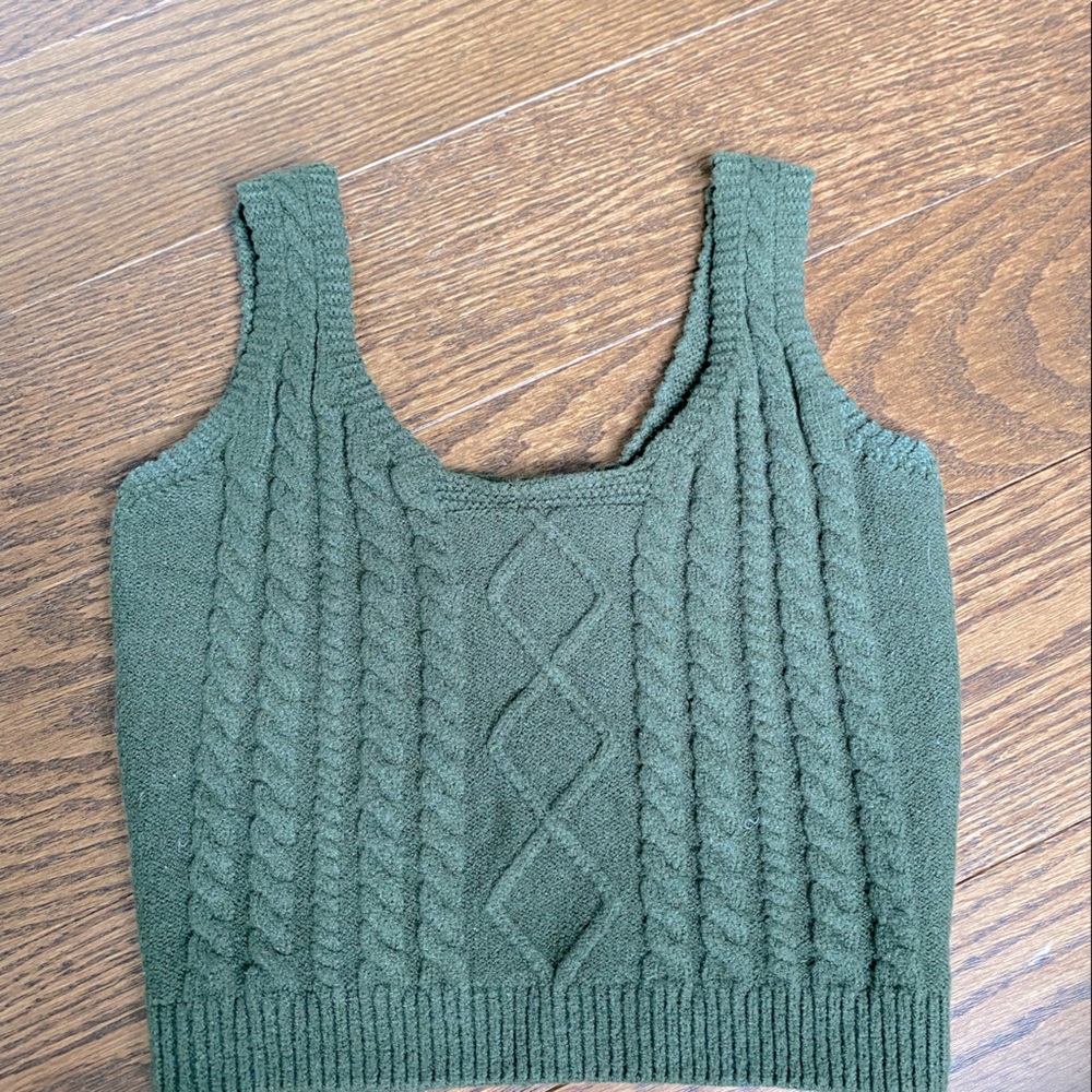 Windsor Store knitted green tank